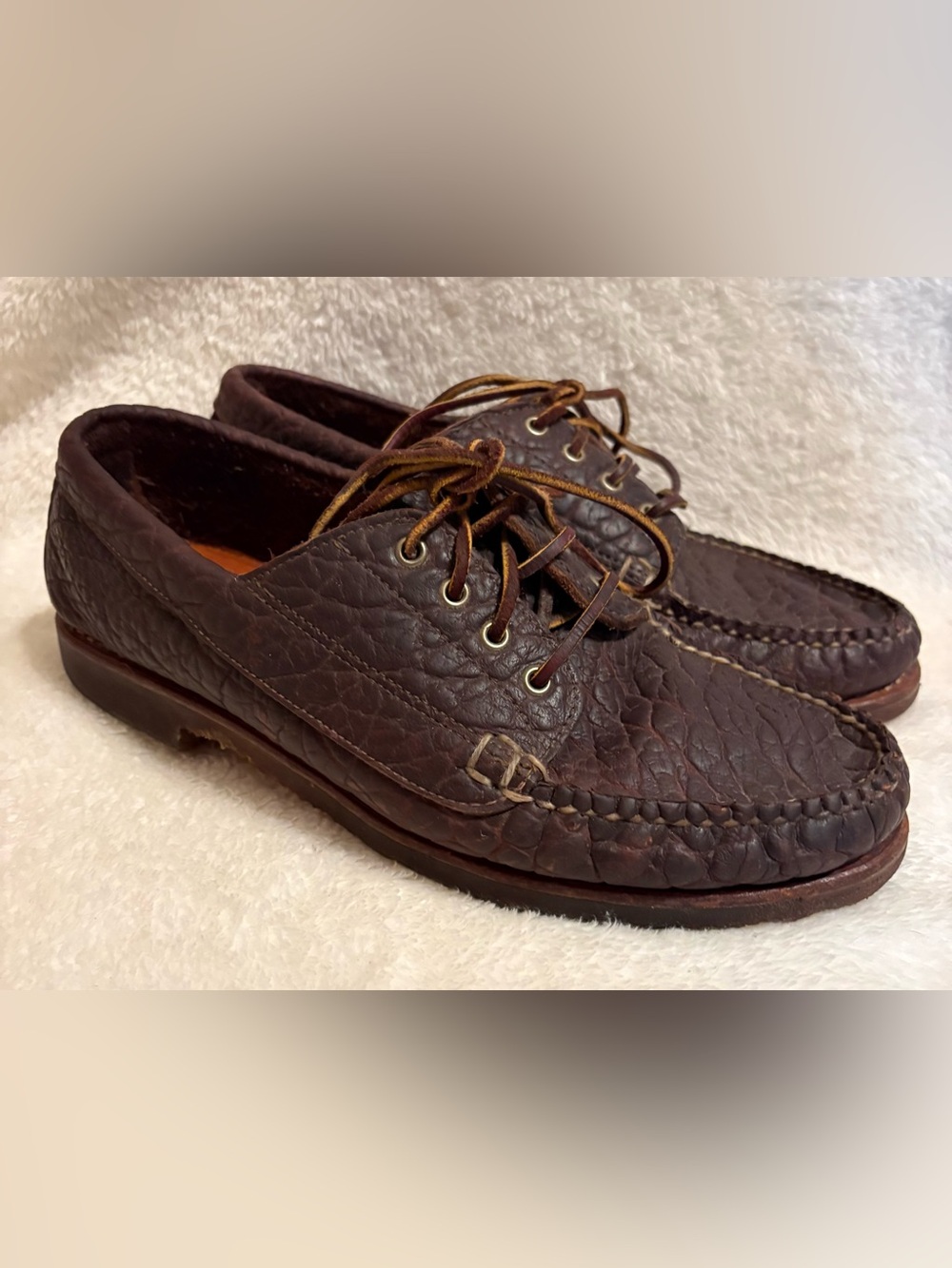 Men’s Rancourt Bison Leather 4 Eye Ranger Moc Boots Shoes USA Made